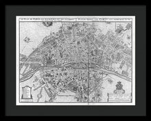 Load image into Gallery viewer, Old Map Of Paris 1742 - Framed Print