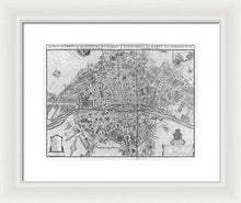 Load image into Gallery viewer, Old Map Of Paris 1742 - Framed Print