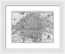 Load image into Gallery viewer, Old Map Of Paris 1742 - Framed Print