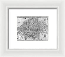 Load image into Gallery viewer, Old Map Of Paris 1742 - Framed Print