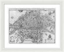 Load image into Gallery viewer, Old Map Of Paris 1742 - Framed Print