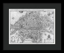 Load image into Gallery viewer, Old Map Of Paris 1742 - Framed Print