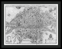 Load image into Gallery viewer, Old Map Of Paris 1742 - Framed Print