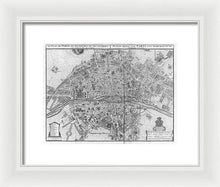 Load image into Gallery viewer, Old Map Of Paris 1742 - Framed Print