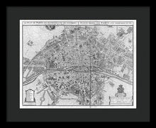 Load image into Gallery viewer, Old Map Of Paris 1742 - Framed Print