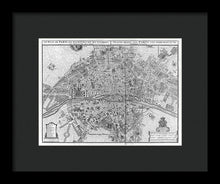 Load image into Gallery viewer, Old Map Of Paris 1742 - Framed Print