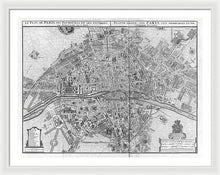 Load image into Gallery viewer, Old Map Of Paris 1742 - Framed Print