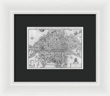 Load image into Gallery viewer, Old Map Of Paris 1742 - Framed Print