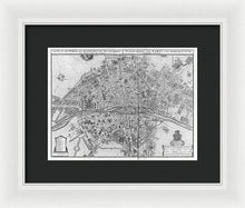 Load image into Gallery viewer, Old Map Of Paris 1742 - Framed Print