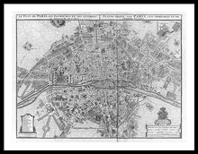 Load image into Gallery viewer, Old Map Of Paris 1742 - Framed Print