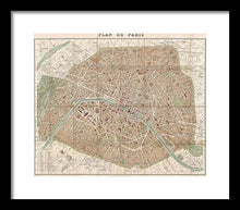 Load image into Gallery viewer, Old Map Paris 1894 - Framed Print