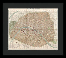 Load image into Gallery viewer, Old Map Paris 1894 - Framed Print