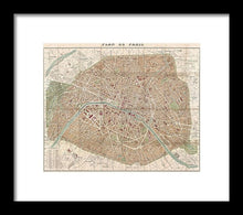 Load image into Gallery viewer, Old Map Paris 1894 - Framed Print