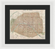 Load image into Gallery viewer, Old Map Paris 1894 - Framed Print