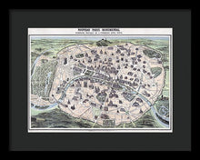 Load image into Gallery viewer, Old Historic Map Paris Monuments 1878 - Framed Print