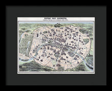 Load image into Gallery viewer, Old Historic Map Paris Monuments 1878 - Framed Print