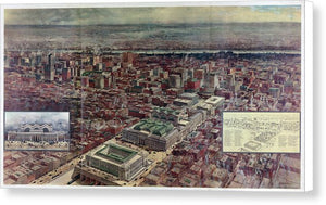 Old Map Of Penn Station 1910 - Canvas Print