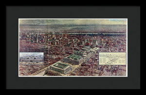 Old Map Of Penn Station 1910 - Framed Print