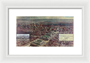 Old Map Of Penn Station 1910 - Framed Print