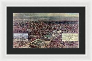 Old Map Of Penn Station 1910 - Framed Print