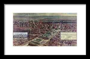 Old Map Of Penn Station 1910 - Framed Print