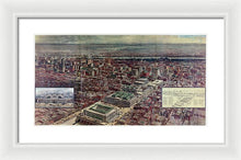 Load image into Gallery viewer, Old Map Of Penn Station 1910 - Framed Print