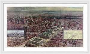 Old Map Of Penn Station 1910 - Framed Print