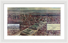 Load image into Gallery viewer, Old Map Of Penn Station 1910 - Framed Print