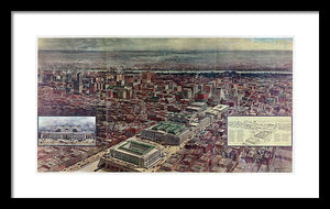 Old Map Of Penn Station 1910 - Framed Print