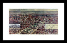 Load image into Gallery viewer, Old Map Of Penn Station 1910 - Framed Print