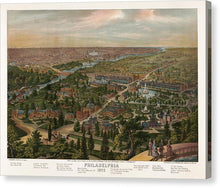 Load image into Gallery viewer, Old Map Of Philadelphia 1876 - Canvas Print