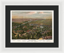 Load image into Gallery viewer, Old Map Of Philadelphia 1876 - Framed Print