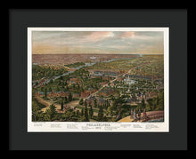 Load image into Gallery viewer, Old Map Of Philadelphia 1876 - Framed Print