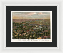 Load image into Gallery viewer, Old Map Of Philadelphia 1876 - Framed Print