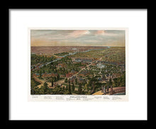 Load image into Gallery viewer, Old Map Of Philadelphia 1876 - Framed Print