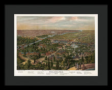 Load image into Gallery viewer, Old Map Of Philadelphia 1876 - Framed Print