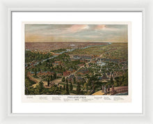 Load image into Gallery viewer, Old Map Of Philadelphia 1876 - Framed Print