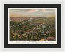 Load image into Gallery viewer, Old Map Of Philadelphia 1876 - Framed Print