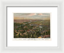 Load image into Gallery viewer, Old Map Of Philadelphia 1876 - Framed Print