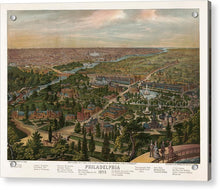 Load image into Gallery viewer, Old Map Of Philadelphia 1876 - Acrylic Print