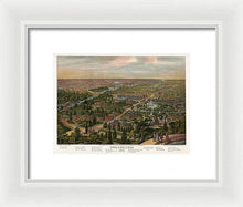 Load image into Gallery viewer, Old Map Of Philadelphia 1876 - Framed Print