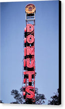 Load image into Gallery viewer, Photo Of A Giant Donuts Neon Sign - Canvas Print