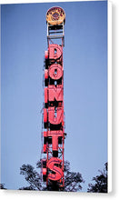 Load image into Gallery viewer, Photo Of A Giant Donuts Neon Sign - Canvas Print