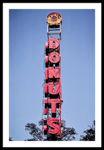 Load image into Gallery viewer, Photo Of A Giant Donuts Neon Sign - Framed Print