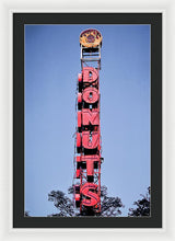 Load image into Gallery viewer, Photo Of A Giant Donuts Neon Sign - Framed Print