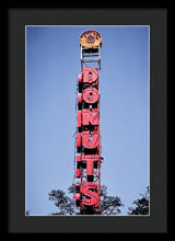 Load image into Gallery viewer, Photo Of A Giant Donuts Neon Sign - Framed Print