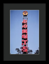 Load image into Gallery viewer, Photo Of A Giant Donuts Neon Sign - Framed Print