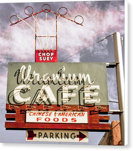 Photo Of A Roadside Cafe Sign - Canvas Print