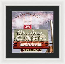 Load image into Gallery viewer, Photo Of A Roadside Cafe Sign - Framed Print