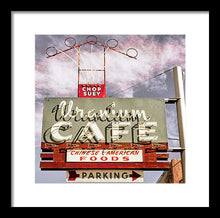 Load image into Gallery viewer, Photo Of A Roadside Cafe Sign - Framed Print